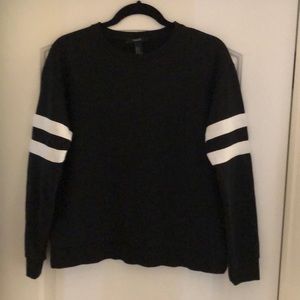 Forever 21 Varsity Stripe Black Long Sleeve